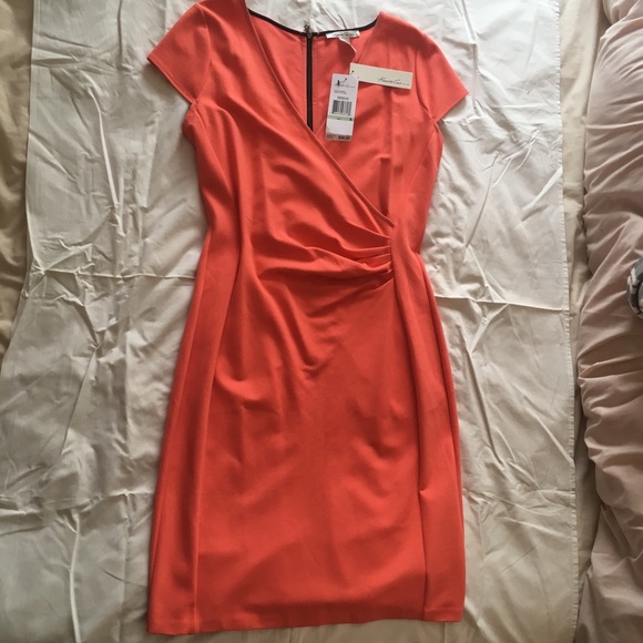 Kenneth Cole Dresses & Skirts - 😍 Kenneth Cole Sheath Dress Hot Coral Size 8/M